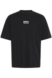 Blend T-Shirt BLEND BHJAMIL Schwarz/Dunkelblau/Orange