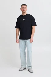 Blend T-Shirt BLEND BHJAMIL Schwarz/Dunkelblau/Orange