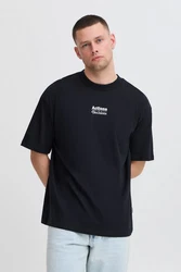 Blend T-Shirt BLEND BHJAMIL Schwarz/Dunkelblau/Orange