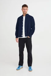 Blend Langarmhemd BHShirt Dunkelblau/Hellblau/Blau