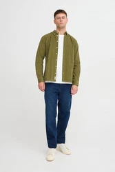 Blend Langarmhemd BHShirt Dunkelgrün/Grün/Khaki