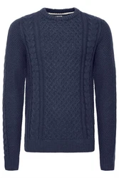 Blend Strickpullover BHPullover Dunkelblau/Hellblau/Blau