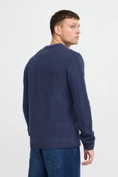 Blend Strickpullover BHPullover Dunkelblau/Hellblau/Blau