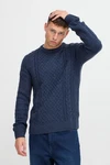 Blend Strickpullover BHPullover Dunkelblau/Hellblau/Blau