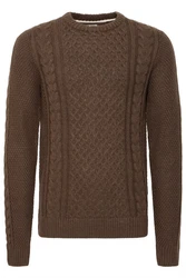 Blend Strickpullover BHPullover Khaki/Dunkelgrün/Dunkelbraun