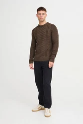 Blend Strickpullover BHPullover Khaki/Dunkelgrün/Dunkelbraun