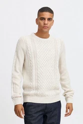 Blend Strickpullover BHPullover Weiß/Creme