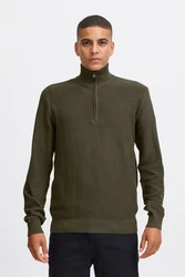 Blend Troyer Pullover Dunkelgrün/Khaki