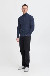 Blend Troyer Pullover Dunkelblau/Hellblau