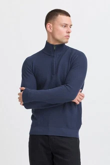 Blend Troyer Pullover Dunkelblau/Hellblau