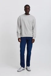 Blend Longsweatshirt BLEND BHBRODY Sweatshirt Crew Grau/Hellgrau