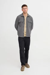Blend Hemdjacke Shirt Hellgrau/Dunkelgrau/Grau