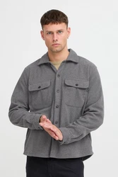 Blend Hemdjacke Shirt Hellgrau/Dunkelgrau/Grau