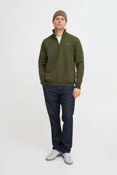 Blend Troyer Sweatshirt Dunkelgrün/Grün