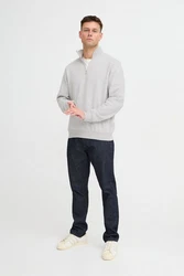 Blend Troyer Sweatshirt Grau/Hellgrau