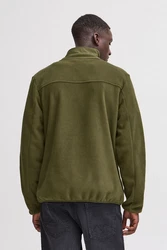 Blend Fellimitatjacke Sweatshirt zipp thru Dunkelgrün