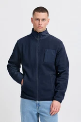 Blend Fellimitatjacke Sweatshirt zipp thru Dunkelblau