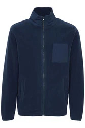 Blend Fellimitatjacke Sweatshirt zipp thru Dunkelblau