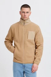 Blend Fellimitatjacke Sweatshirt zipp thru Beige/Braun/Khaki