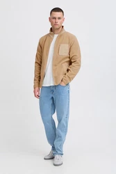 Blend Fellimitatjacke Sweatshirt zipp thru Beige/Braun/Khaki