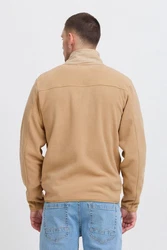 Blend Fellimitatjacke Sweatshirt zipp thru Beige/Braun/Khaki