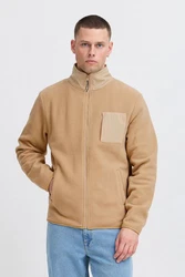 Blend Fellimitatjacke Sweatshirt zipp thru Beige/Braun/Khaki