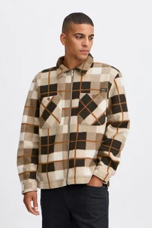 Blend Kurzjacke BLEND BHShirt Braun/Beige/Hellblau