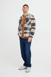 Blend Kurzjacke BLEND BHShirt Hellblau/Grau/Orange/Hellgrau