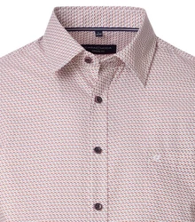 CASAMODA Langarmhemd Freizeithemd Print Rot/Lila/Rosa/Bordeaux
