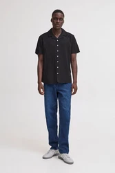 Blend Kurzarmhemd BLEND BHBOBBY Shirt Schwarz