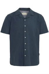 Blend Kurzarmhemd BLEND BHBOBBY Shirt Blau/Dunkelblau