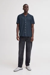 Blend Kurzarmhemd BLEND BHBOBBY Shirt Blau/Dunkelblau