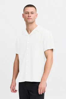 Blend Kurzarmhemd BLEND BHBOBBY Shirt Weiß/Creme/Braun Blend Kurzarmhemd BLEND BHBOBBY Shirt Weiß/Creme/Braun