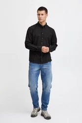Blend Langarmhemd Style BHShirt Schwarz/Hellblau/Dunkelgrau/Rot