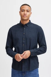 Blend Langarmhemd Style BHShirt Dunkelblau/Hellblau/Blau