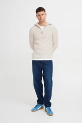 Blend Troyer Pullover Beige/Weiß/Creme/Hellblau/Khaki/Braun