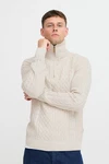 Blend Troyer Pullover Beige/Weiß/Creme/Hellblau/Khaki/Braun