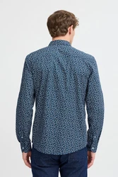 Blend Kurzarmhemd BHAGGE Shirt Blau/Hellblau/Dunkelblau