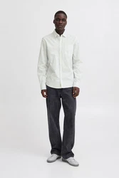 Blend Kurzarmhemd BHAGGE Shirt Weiß/Khaki/Creme/Grau