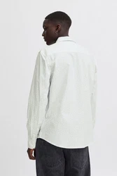 Blend Kurzarmhemd BHAGGE Shirt Weiß/Khaki/Creme/Grau