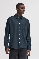 Blend Langarmhemd BLEND BHBOBBY Shirt Blau/Hellblau/Dunkelblau