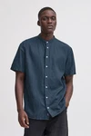 Blend Kurzarmhemd BHBOBBY Shirt Blau/Dunkelblau/Lila