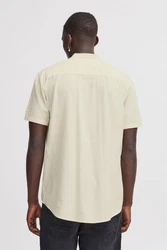 Blend Kurzarmhemd BHBOBBY Shirt Khaki/Beige/Weiß