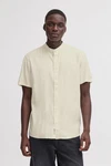 Blend Kurzarmhemd BHBOBBY Shirt Khaki/Beige/Weiß