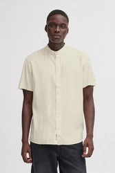 Blend Kurzarmhemd BHBOBBY Shirt Khaki/Beige/Weiß