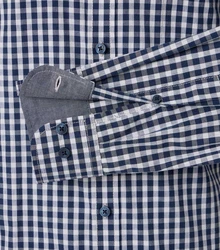 CASAMODA Langarmhemd Freizeithemd Dunkelblau/Blau/Hellblau