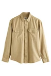 Next Langarmhemd  Khaki/Braun/Beige
