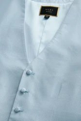 Next Anzugweste Strukturierte Weste Hellblau/Blau