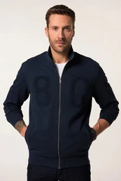 Fleecejacke JP 1880 Sweatjacke Stehkragen Badges bis 8 XL