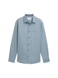 TOM TAILOR Langarmhemd Hellblau/Grau/Blau